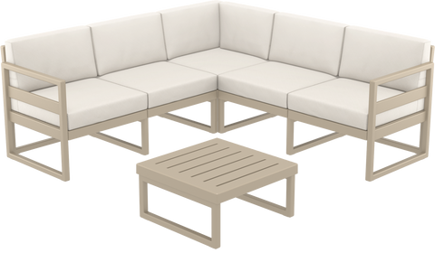 Siesta Mykonos Lounge Corner Set No cushions