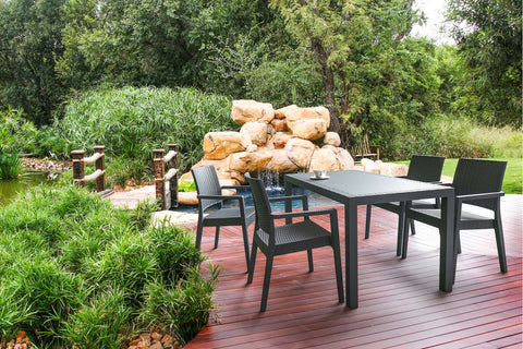 Siesta 5 Piece Resin Rattan Outdoor Dining Setting