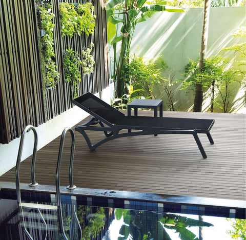 Siesta 2 Piece Pacific Sun Lounger with Ocean Side Table Set