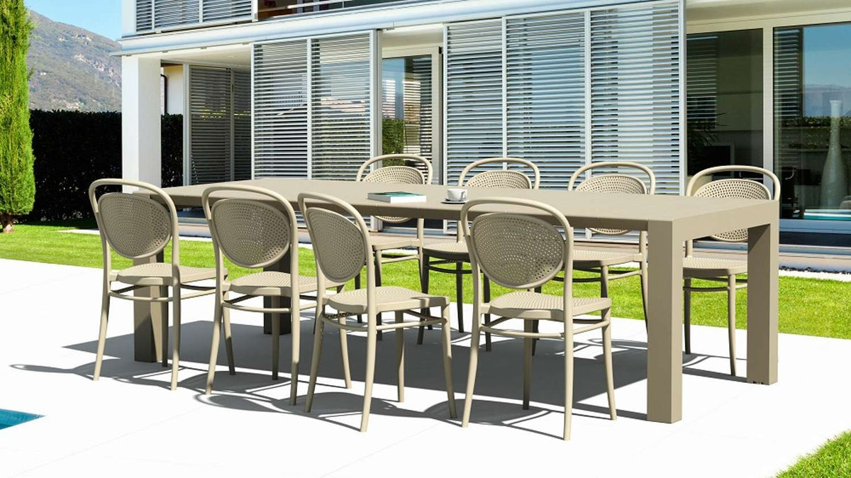 Siesta Vegas 8 Seater Dining Set with Marcel Chairs