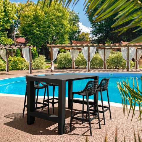 Siesta 5 Piece Outdoor Bar Table Setting with Air Bar Stools