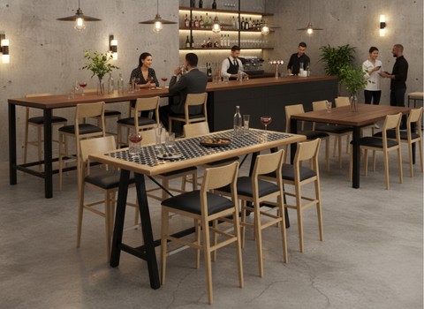 Durafurn Spire Square Leg 1050 Bar Height Frame