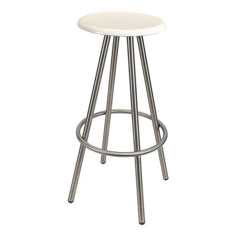 Cruza Stainless Steel Stool with Gentas Stool Top