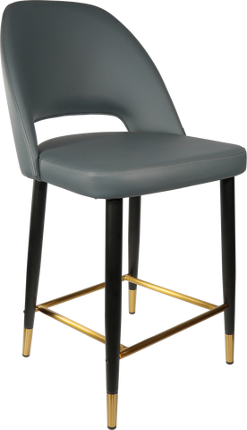 Durafurn Semifreddo Counter Stool with Black Metal 650h Legs