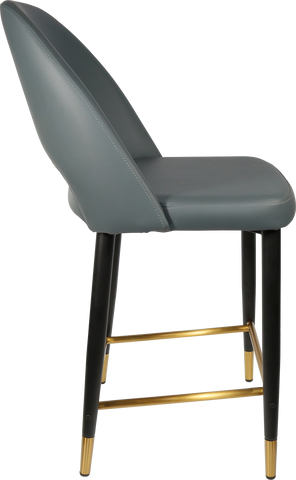 Durafurn Semifreddo Counter Stool with Black Metal 650h Legs