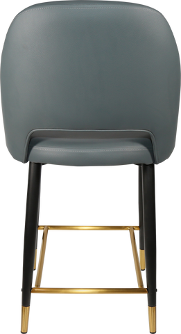 Durafurn Semifreddo Counter Stool with Black Metal 650h Legs