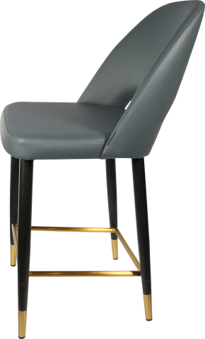 Durafurn Semifreddo Counter Stool with Black Metal 650h Legs