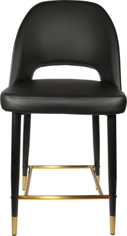 Durafurn Semifreddo Counter Stool with Black Metal 650h Legs