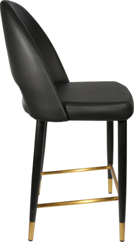 Durafurn Semifreddo Counter Stool with Black Metal 650h Legs