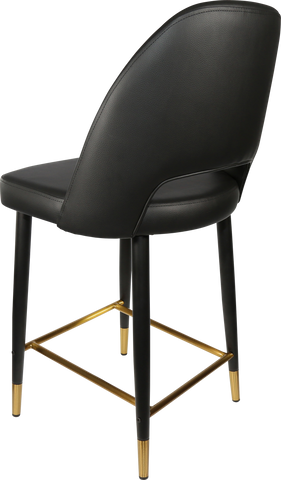 Durafurn Semifreddo Counter Stool with Black Metal 650h Legs