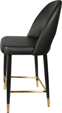 Durafurn Semifreddo Counter Stool with Black Metal 650h Legs