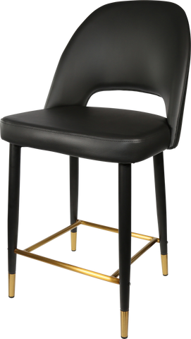 Durafurn Semifreddo Counter Stool with Black Metal 650h Legs