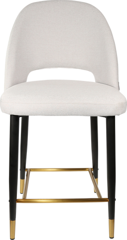 Durafurn Semifreddo Counter Stool with Black Metal 650h Legs