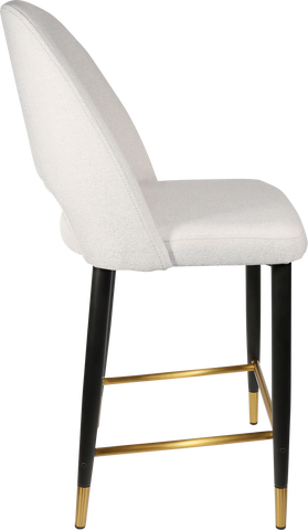 Durafurn Semifreddo Counter Stool with Black Metal 650h Legs