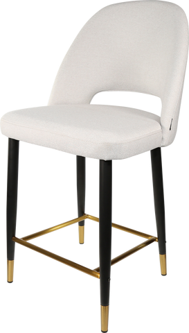 Durafurn Semifreddo Counter Stool with Black Metal 650h Legs
