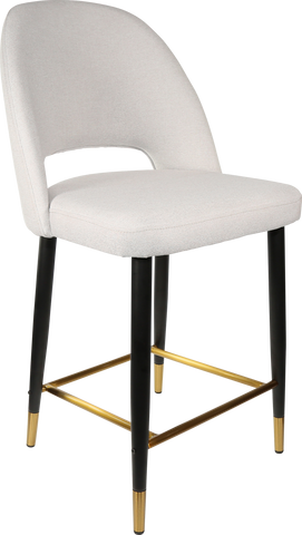Durafurn Semifreddo Counter Stool with Black Metal 650h Legs