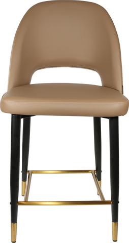 Durafurn Semifreddo Counter Stool with Black Metal 650h Legs