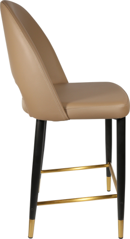 Durafurn Semifreddo Counter Stool with Black Metal 650h Legs