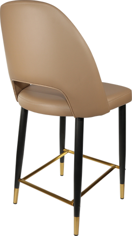 Durafurn Semifreddo Counter Stool with Black Metal 650h Legs