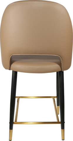 Durafurn Semifreddo Counter Stool with Black Metal 650h Legs
