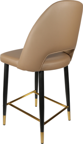 Durafurn Semifreddo Counter Stool with Black Metal 650h Legs