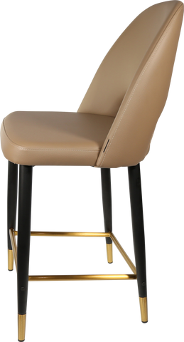 Durafurn Semifreddo Counter Stool with Black Metal 650h Legs