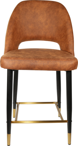 Durafurn Semifreddo Counter Stool with Black Metal 650h Legs