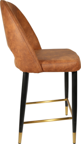 Durafurn Semifreddo Counter Stool with Black Metal 650h Legs