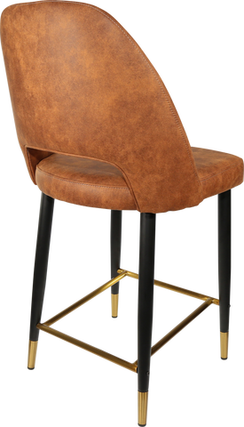Durafurn Semifreddo Counter Stool with Black Metal 650h Legs