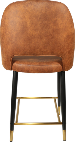 Durafurn Semifreddo Counter Stool with Black Metal 650h Legs