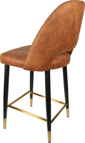 Durafurn Semifreddo Counter Stool with Black Metal 650h Legs