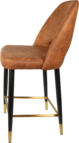 Durafurn Semifreddo Counter Stool with Black Metal 650h Legs