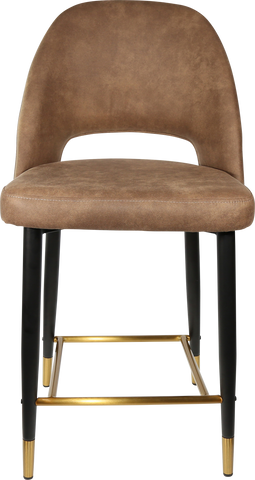 Durafurn Semifreddo Counter Stool with Black Metal 650h Legs