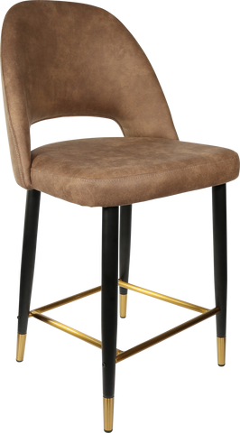 Durafurn Semifreddo Counter Stool with Black Metal 650h Legs