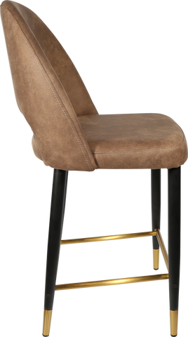 Durafurn Semifreddo Counter Stool with Black Metal 650h Legs