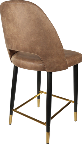 Durafurn Semifreddo Counter Stool with Black Metal 650h Legs