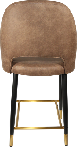 Durafurn Semifreddo Counter Stool with Black Metal 650h Legs
