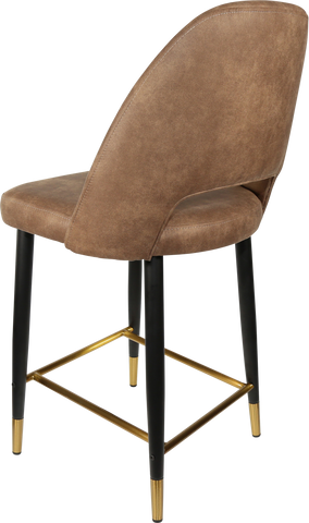 Durafurn Semifreddo Counter Stool with Black Metal 650h Legs