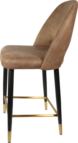 Durafurn Semifreddo Counter Stool with Black Metal 650h Legs