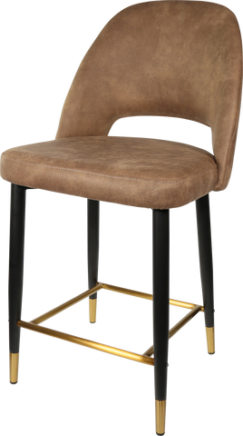 Durafurn Semifreddo Counter Stool with Black Metal 650h Legs