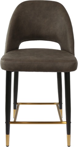 Durafurn Semifreddo Counter Stool with Black Metal 650h Legs