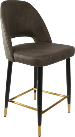Durafurn Semifreddo Counter Stool with Black Metal 650h Legs