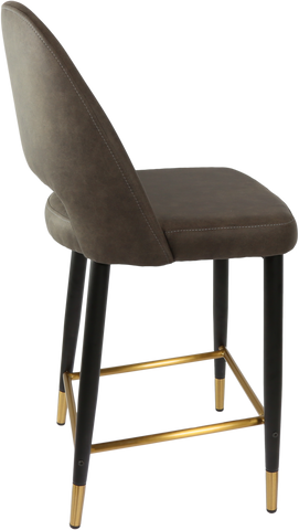 Durafurn Semifreddo Counter Stool with Black Metal 650h Legs
