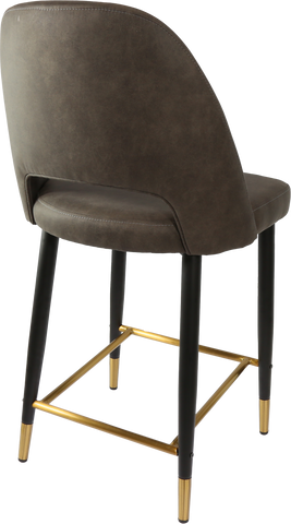 Durafurn Semifreddo Counter Stool with Black Metal 650h Legs