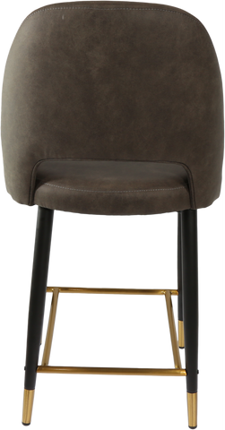 Durafurn Semifreddo Counter Stool with Black Metal 650h Legs