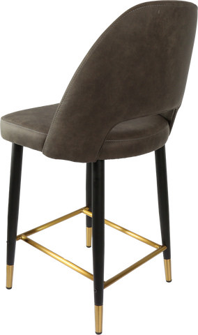 Durafurn Semifreddo Counter Stool with Black Metal 650h Legs