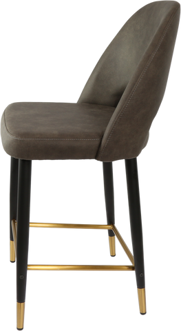 Durafurn Semifreddo Counter Stool with Black Metal 650h Legs