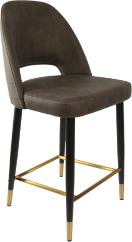 Durafurn Semifreddo Counter Stool with Black Metal 650h Legs