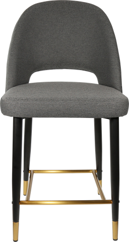 Durafurn Semifreddo Counter Stool with Black Metal 650h Legs
