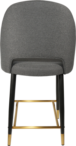 Durafurn Semifreddo Counter Stool with Black Metal 650h Legs